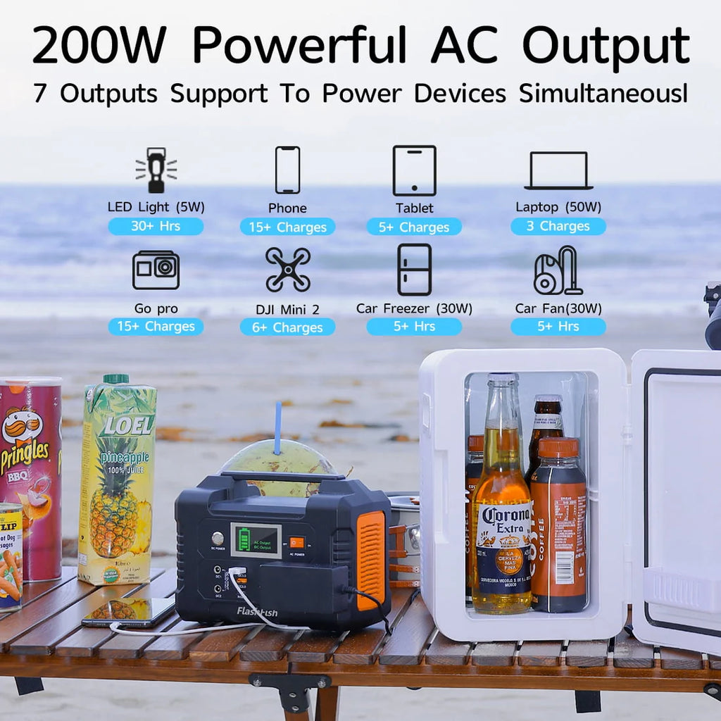 200W Portable Power Station 40800mAh Solar Generator O15735