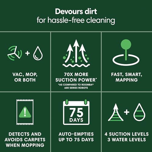 Robot Vacuum & Mop with AutoEmpty Dock O324