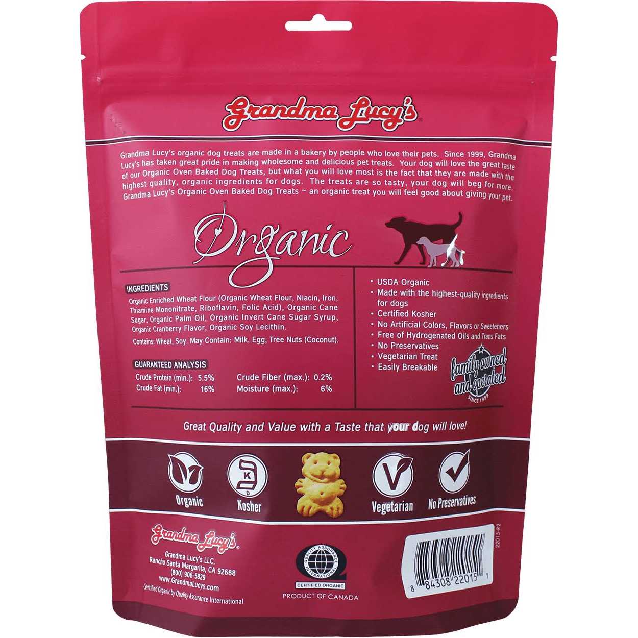 Organic Cranberry Oven Baked Dog Treats C538143
