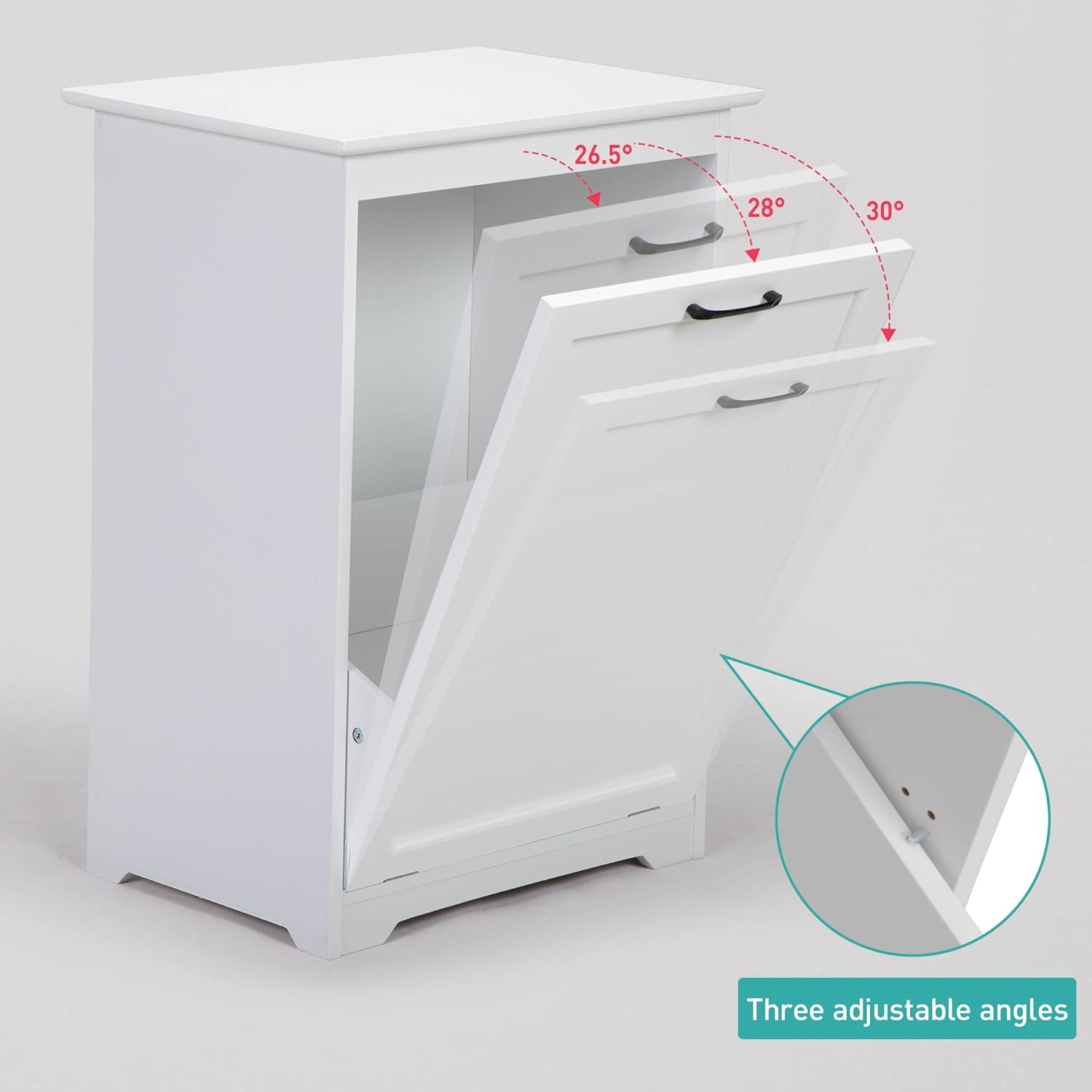 White Tilt Out Trash Cabinet F7182