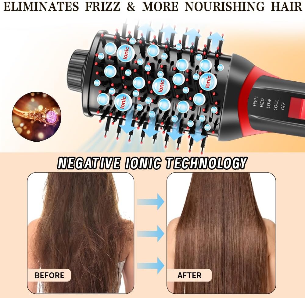 4-in-1 Hair Dryer Brush with Ceramic Titanium Barrel O457301