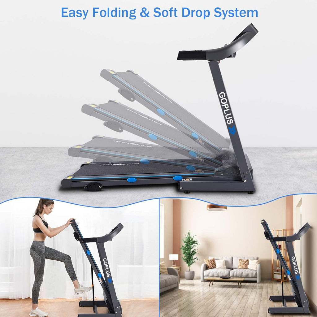 2.25HP Folding Treadmill with Incline Electric Treadmill U41686