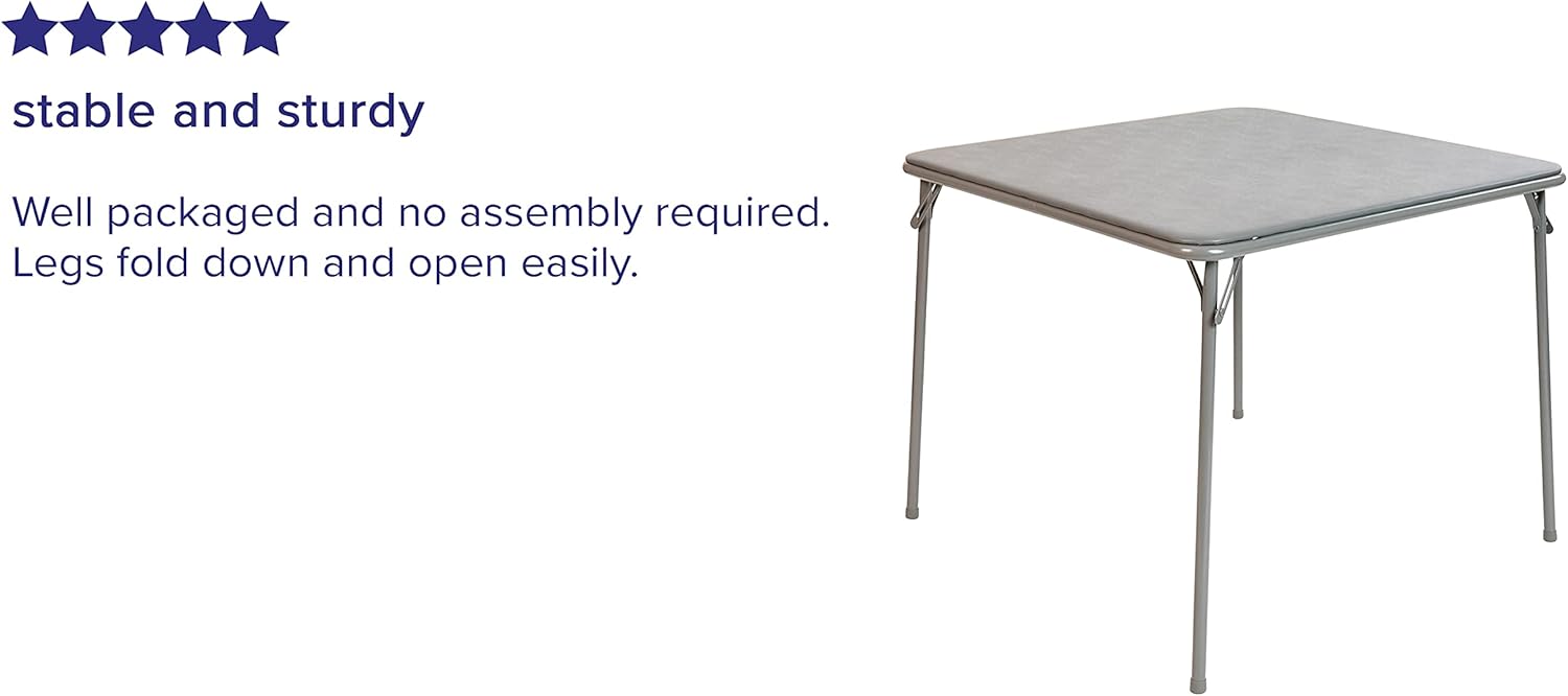 Gray Square Folding Card Table H593716