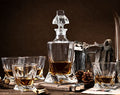 Whiskey Decanter Set with 4 Glasses in Gift Box B9782