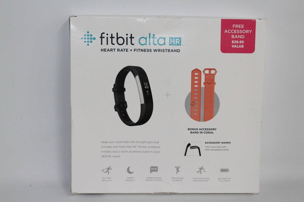 Activity Tracker with Heart Rate Monitor - Small - Black/Stainless Steel Q624