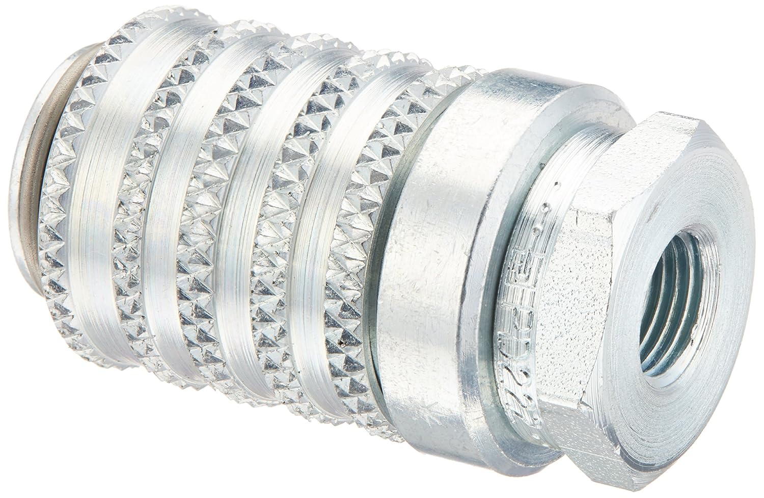 Steel Test Port Quick Coupler with Female Pipe Thread, 1/8" Body Size, 1/8"-27 NPTF Thread Size, 1.67" Length Pack of 2 I232