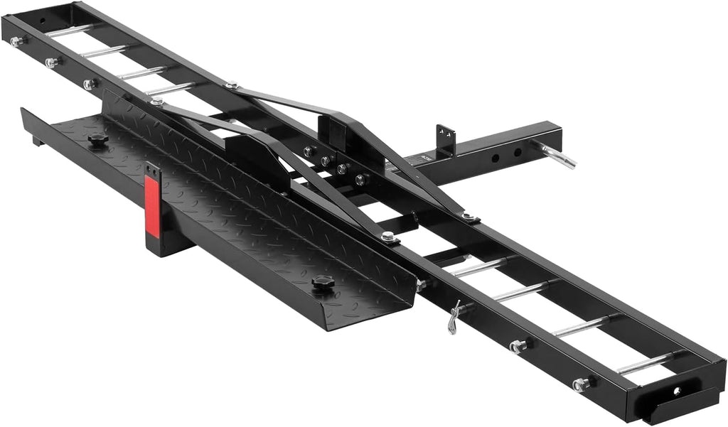 600 LBS Steel Motorcycle Carrier Hitch Mount with Loading Ramp I7294