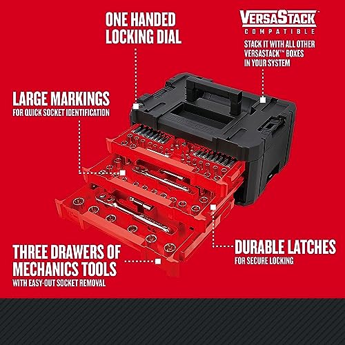 262-Piece Mechanic Tool Set with 3-Drawer Tool Box R7817