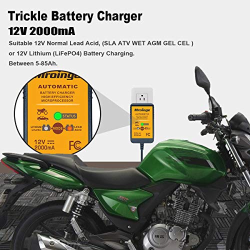 12V 2A Automatic Trickle Battery Charger Smart Battery Maintainer I299253