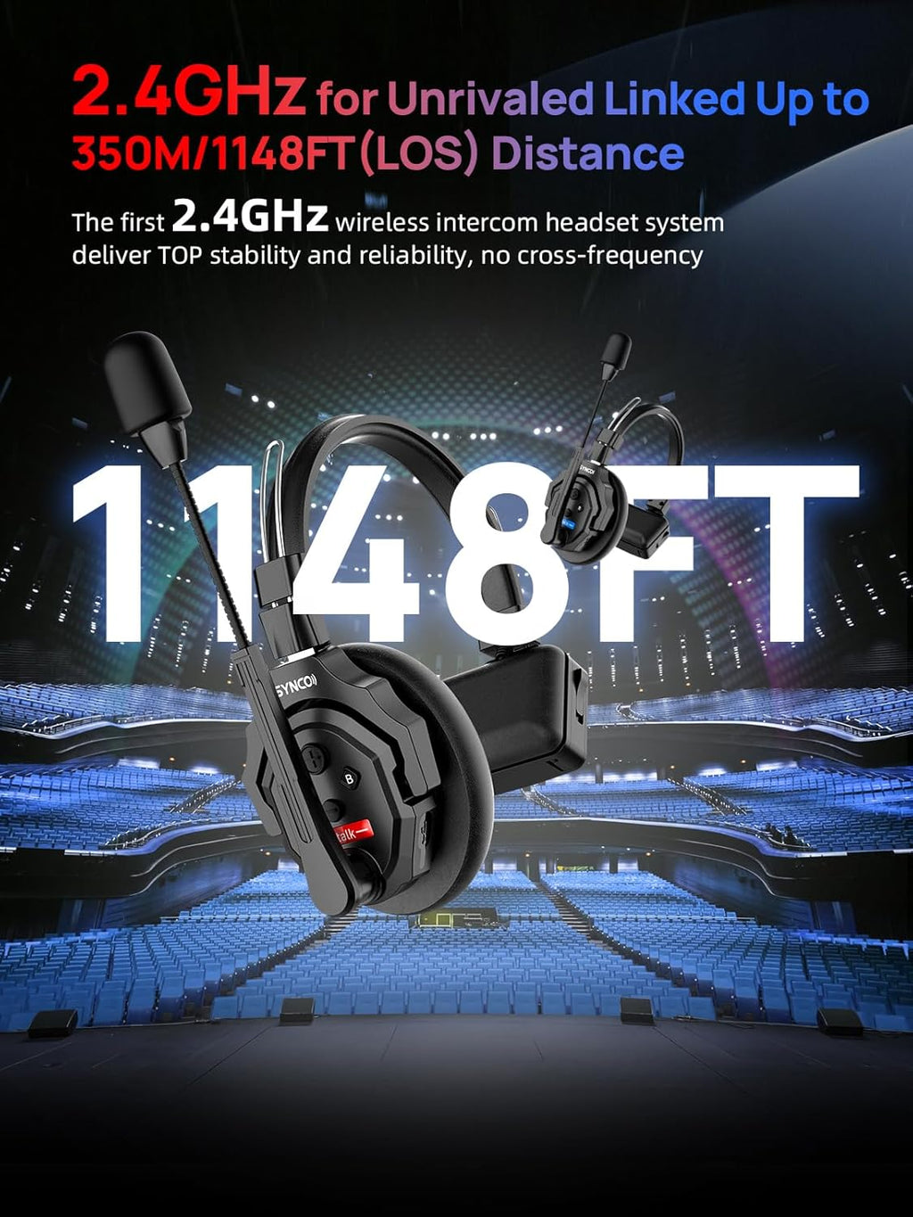 2.4GHz Full Duplex Wireless Headset V283
