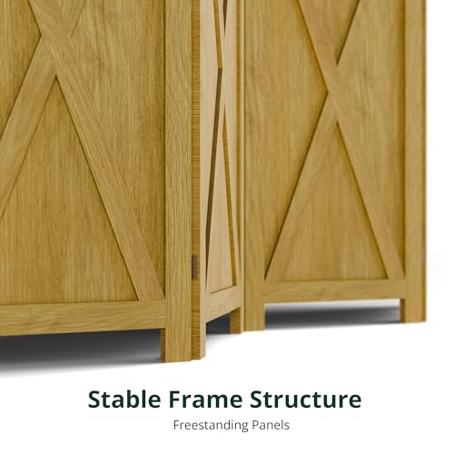 4 Panel 66.9 Inch Wood Room Divider M314770