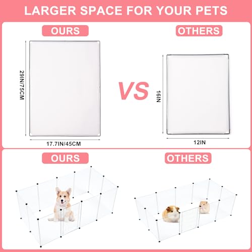 28 Panel Plastic Pet Playpen, Smoke, 13.8 X 13.8 inches Z199993