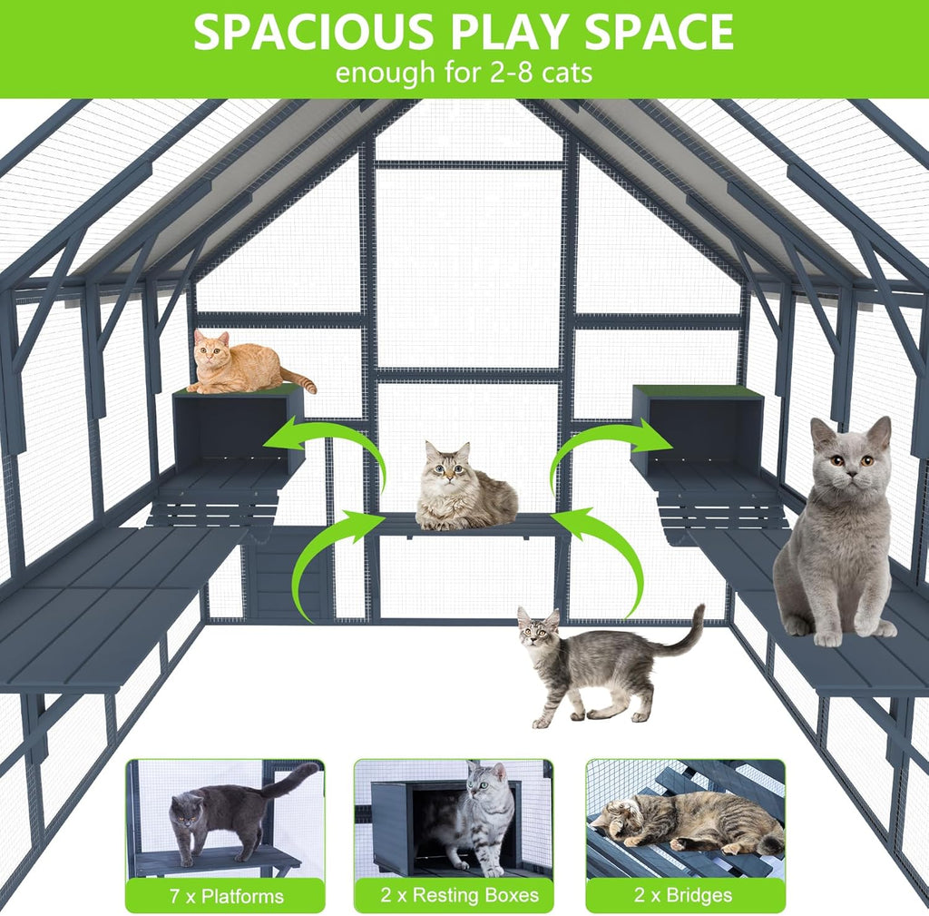 Large Catio Outdoor Cat Enclosure P419929