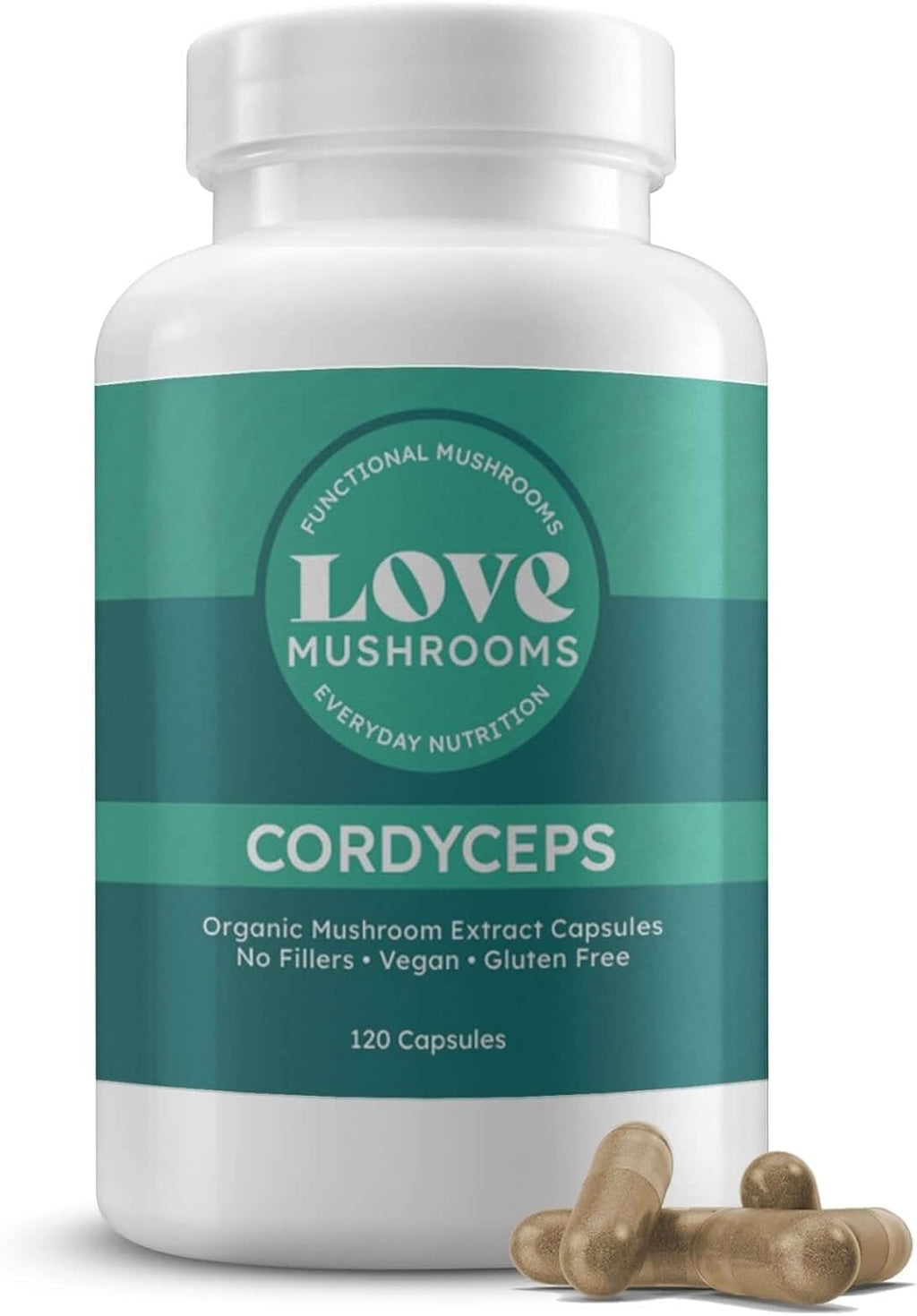 Organic Cordyceps Mushroom Extract Capsules, 120 Count Z911166