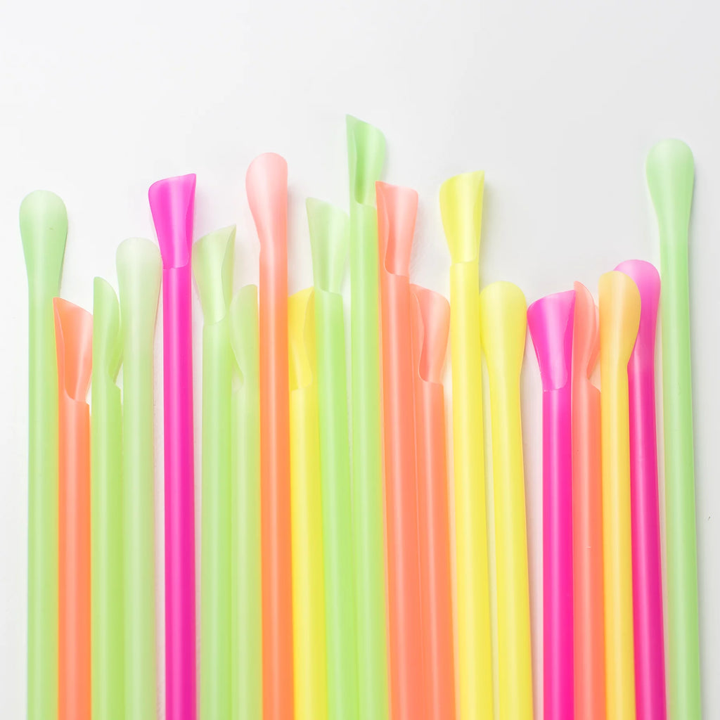 3 16-Ounce Snow Cone Syrups with 20 Spoon Straws Q99989