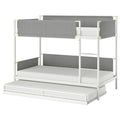 White/Light Gray Twin Bunk Bed Frame with Underbed K4176