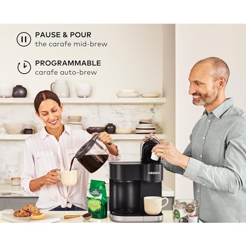 Black Single Serve & Carafe Coffee Maker with 60oz Reservoir P962971