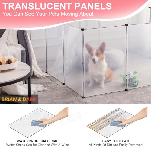 28 Panel Plastic Pet Playpen, Smoke, 13.8 X 13.8 inches Z199993