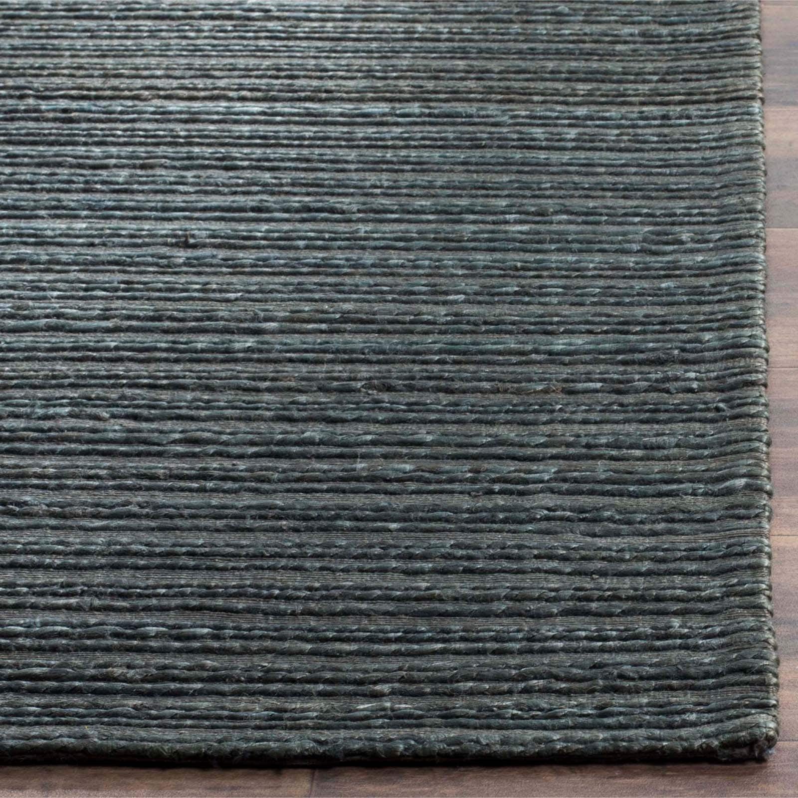 Dark Green Striped Area Rug, 4' x 6' R599287