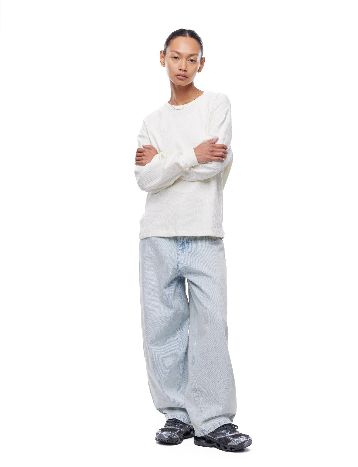 WAFFLE LONG-SLEEVE - CREAM