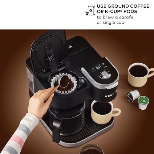 Black Single Serve & Carafe Coffee Maker with 60oz Reservoir P962971