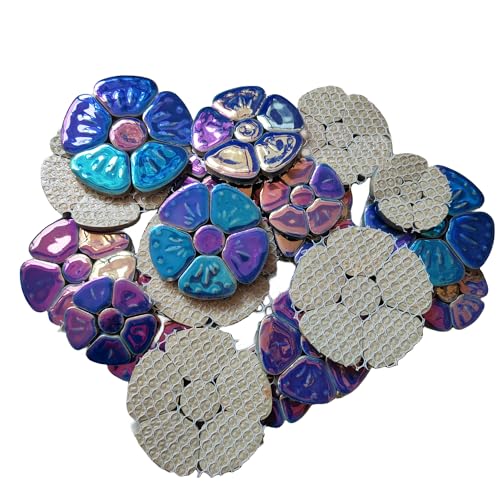 1.1 LB White Iridescent Flower Ceramic Mosaic Tiles M796385
