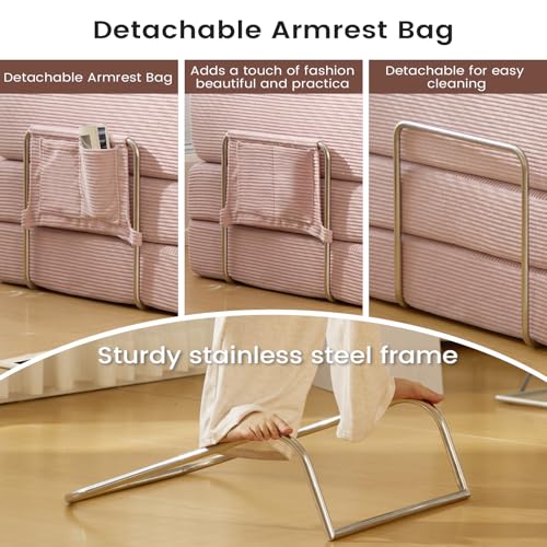 Off White Corduroy Modular Floor Couch L6046