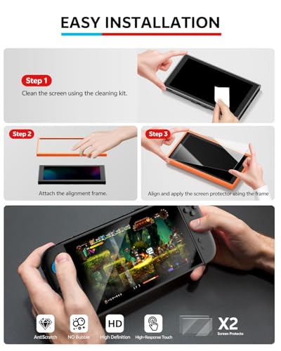 16 in 1 Game Kit: Carrying Case, Screen Protector with Alignment Frame, Steering Wheel, Grip Y134