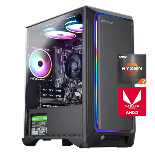AMD Ryzen7 5700G 3.8GHz 1TB NVME SSD 16GB DDR4 RAM 3200 550W PSU Gaming PC Desktop N8029