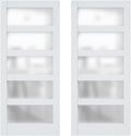 36''x84'' Frosted Glass Barn Door x 2 K907