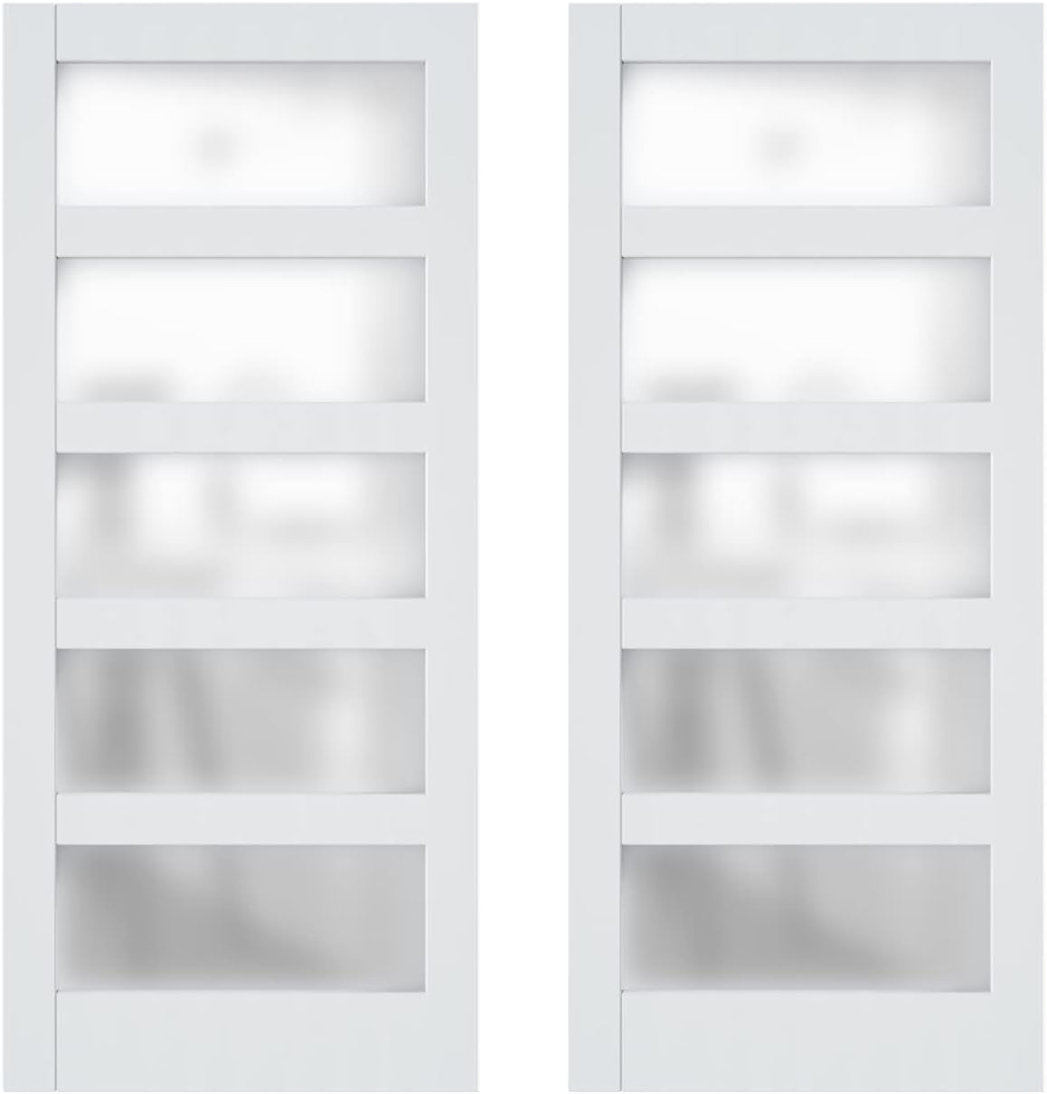 36''x84'' Frosted Glass Barn Door x 2 K907