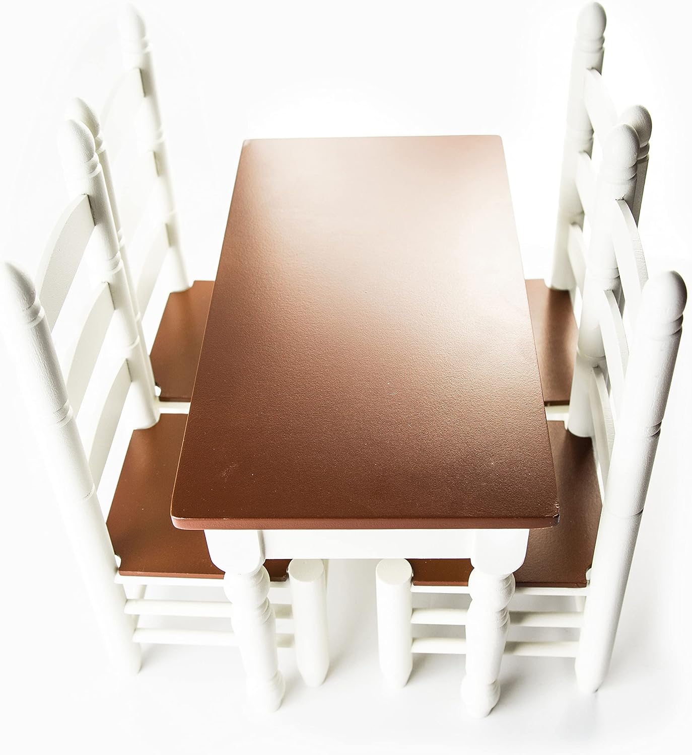 18 Inch Doll Furniture Wooden Kitchen Table and Two Chairs U7041