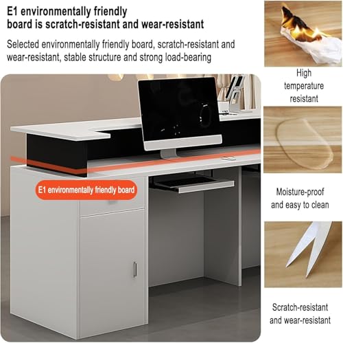 Lockable Wooden Reception Desk with Led Light G435803