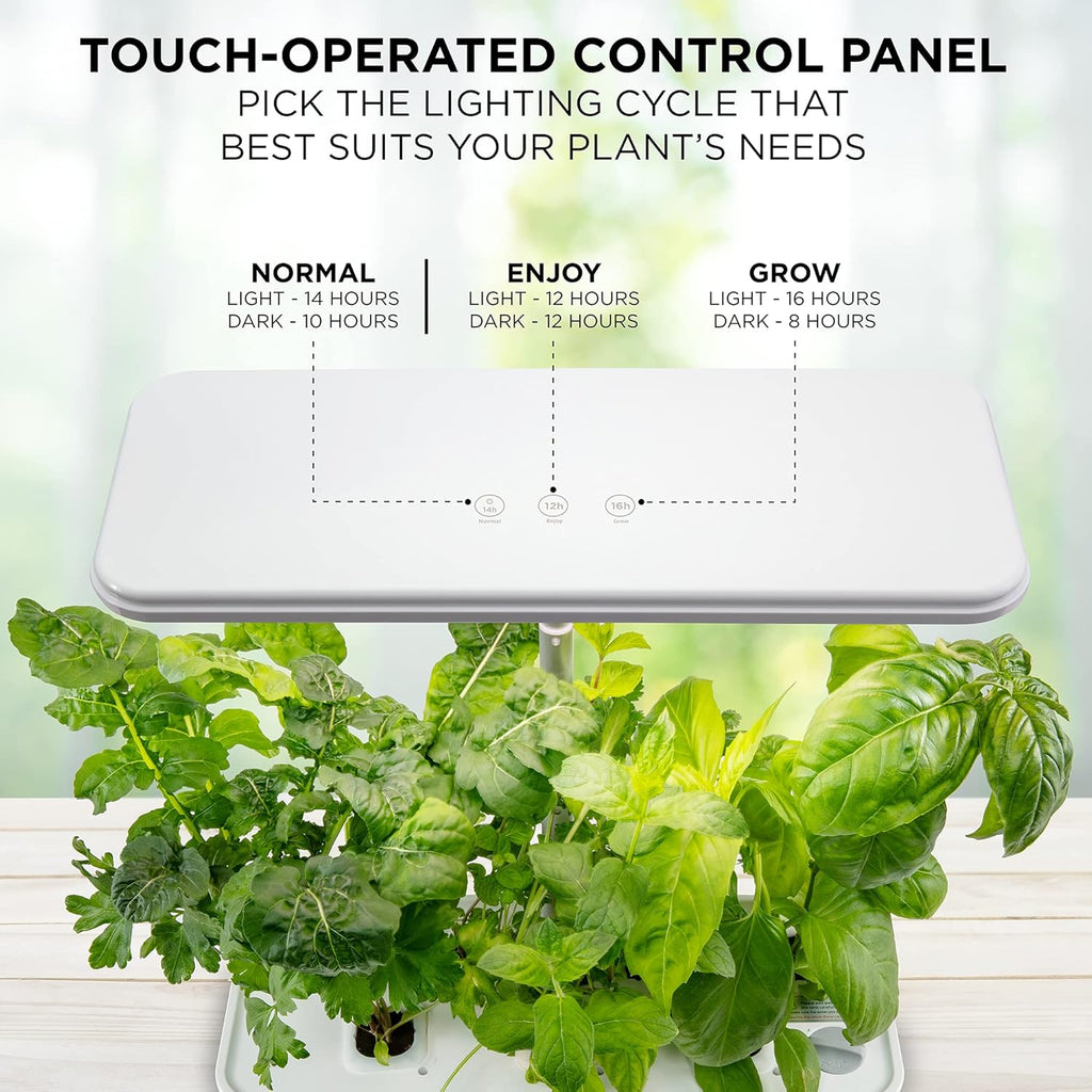 7-Pod Indoor Hydroponics Growing System Kit with LED Grow Light Y5638