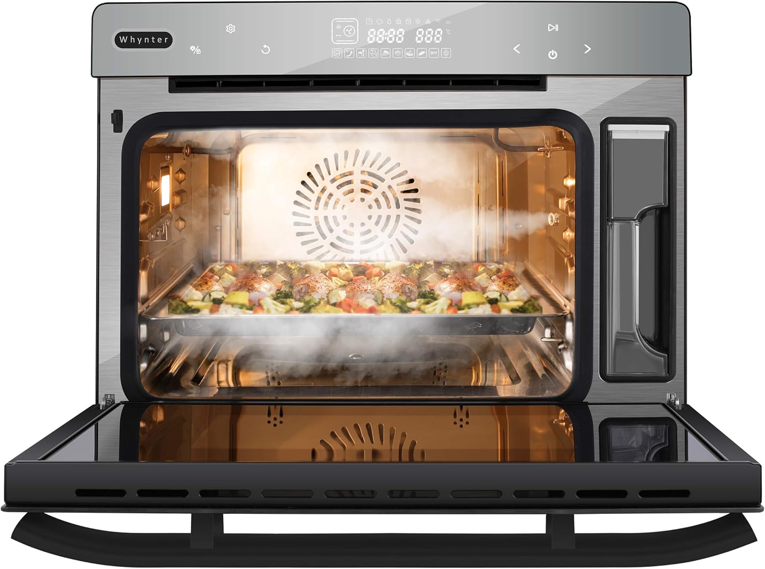 40 Quart Counter-Top Convection Steam Oven, Black Stainless Steel A753