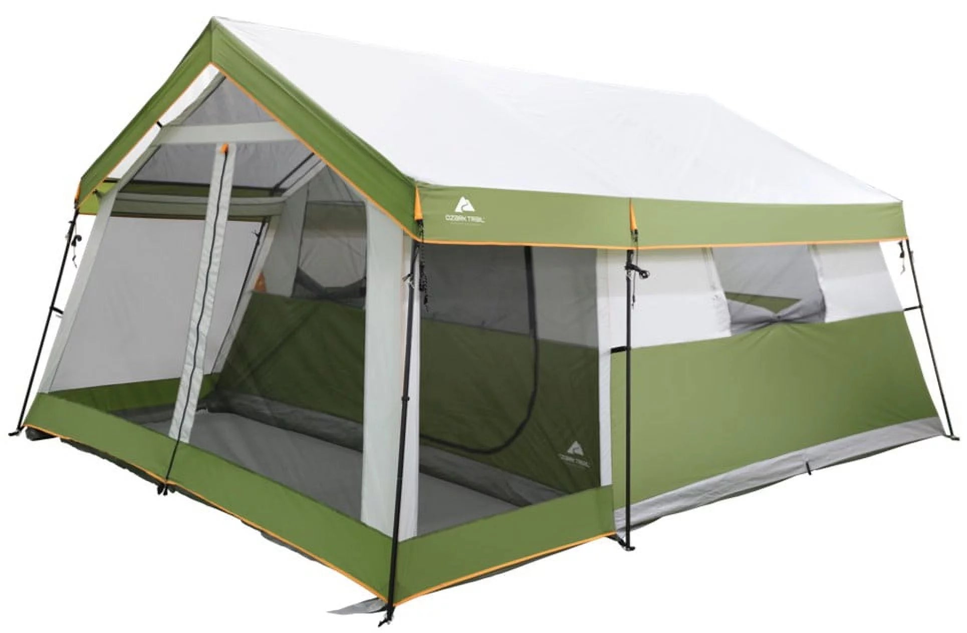 8-Person Family Cabin Tent with Screen Porch, Green Q56587