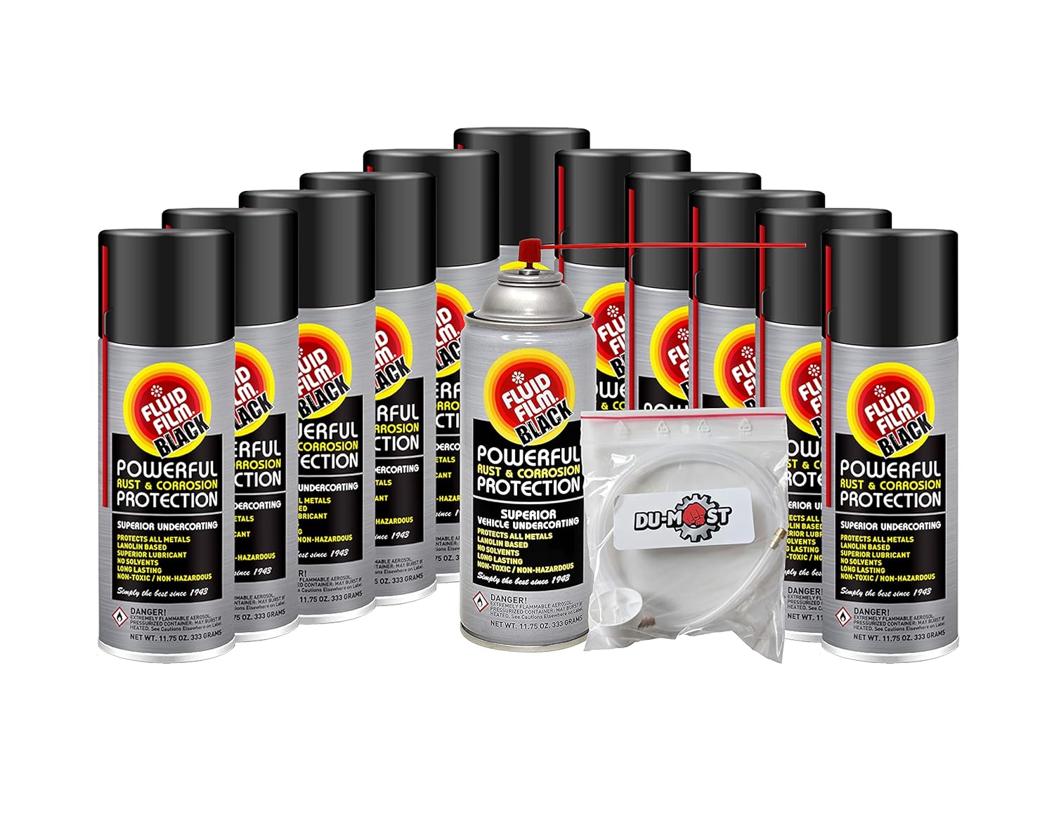 12 Aerosol Cans 11.75 Oz Corrosion Prevention Lubricant Undercoating B125406
