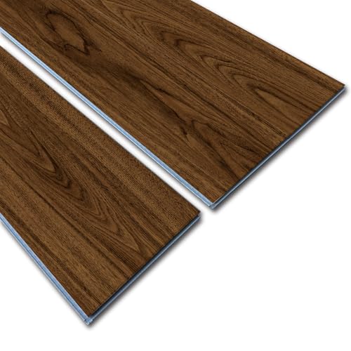 SPC Rigid Core Vinyl Flooring, Wood-Look Planks, 21.4 Sq.Feet (Hickory 10 Planks) O6412