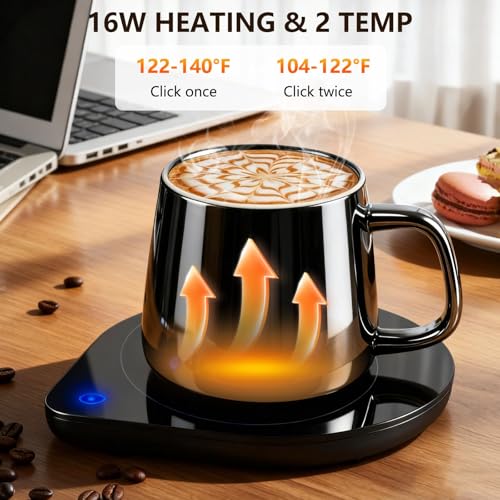 Mug Warmer with Cup Set, Electric Mug Heater with Adjustable Temperature E35158