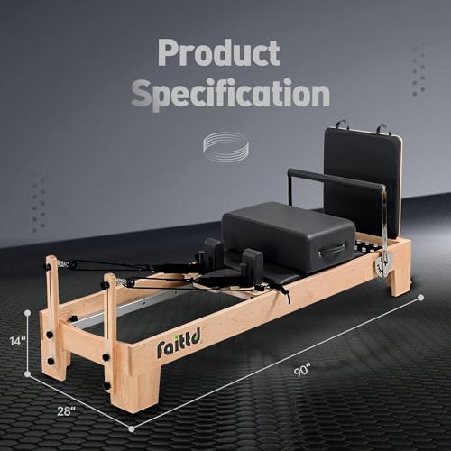 Pilates Reformer Machine with Reformer Box and Padded Jump Board K909244