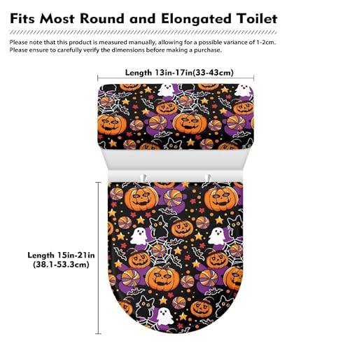 Christmas Trees Toilet Lid Cover and Toilet Tank Cover Set Stretch Seat Covers M413