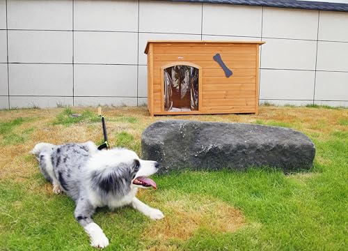 Natural Wooden Doghouse with Elevated Floor B5066