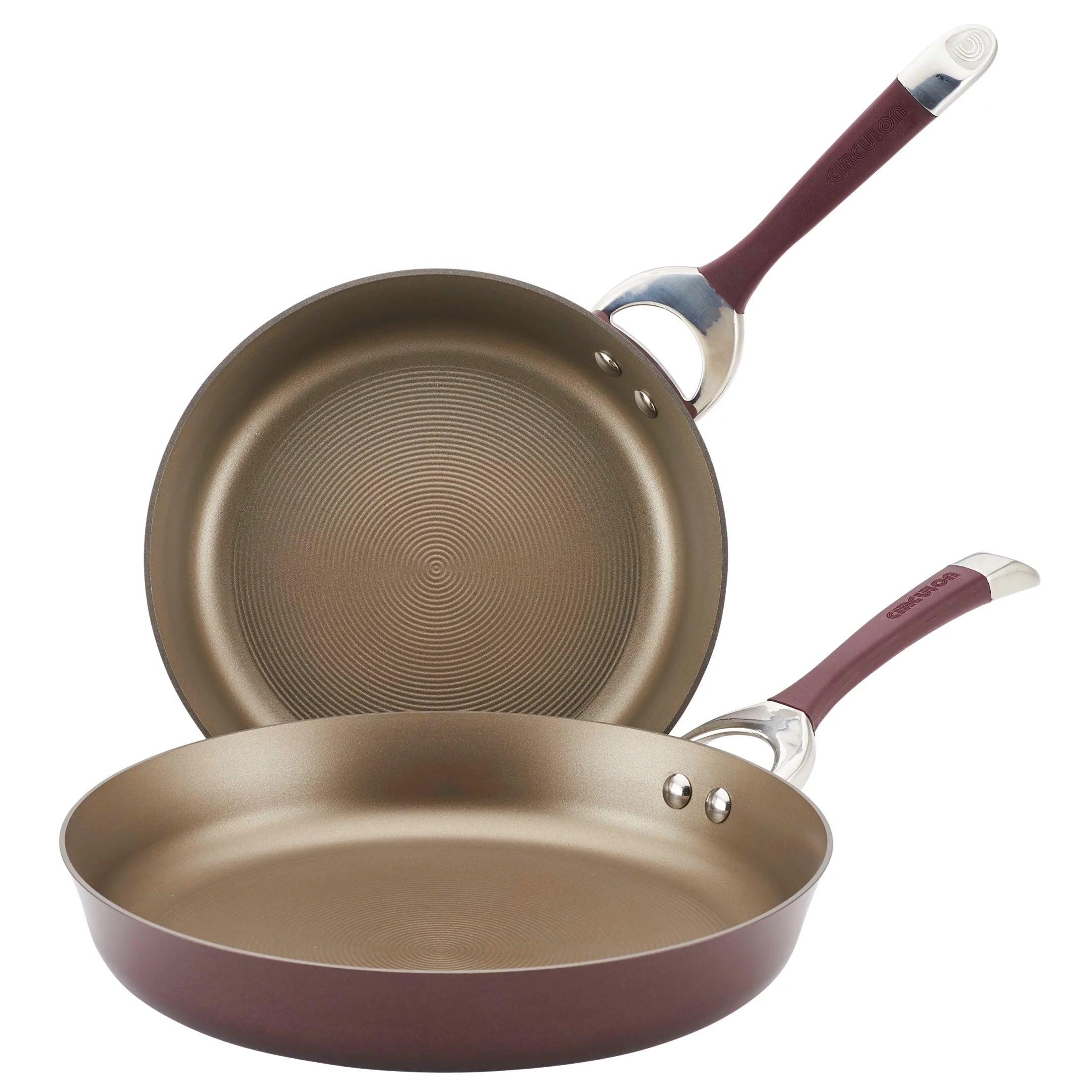 10" and 12" Hard-Anodized Nonstick Fry Pan Set Y9586