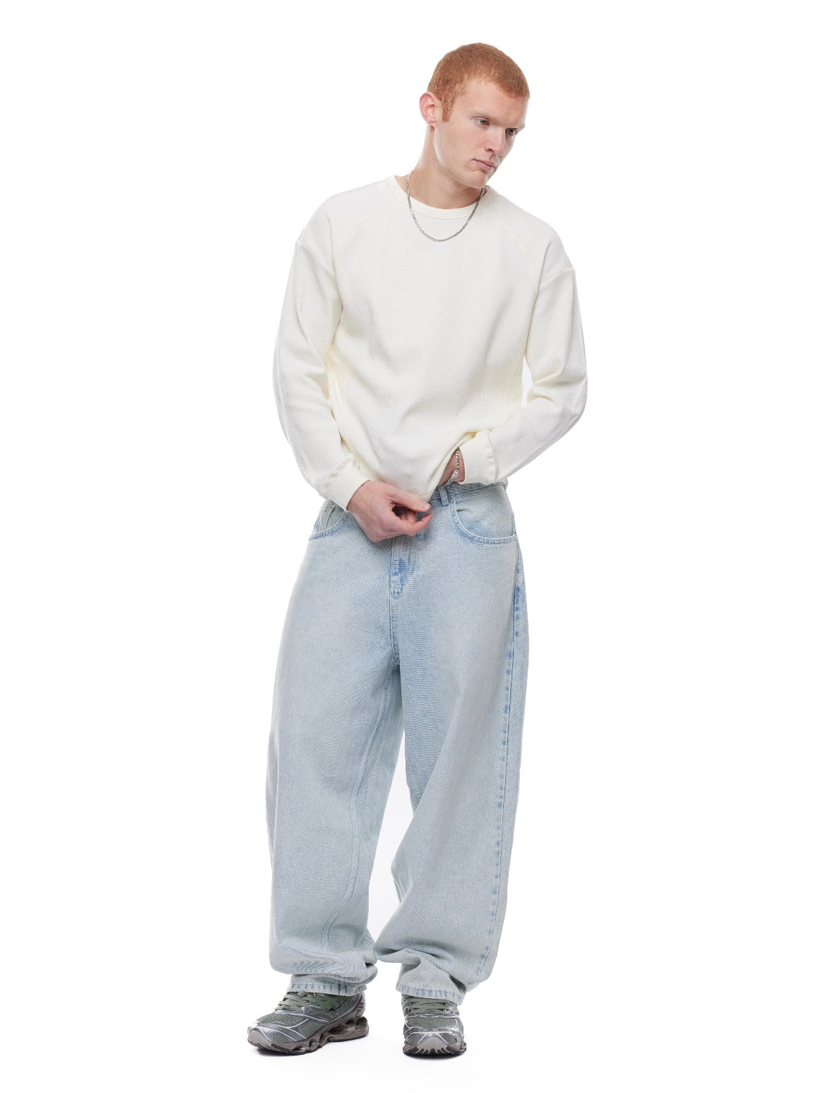 WAFFLE LONG-SLEEVE - CREAM