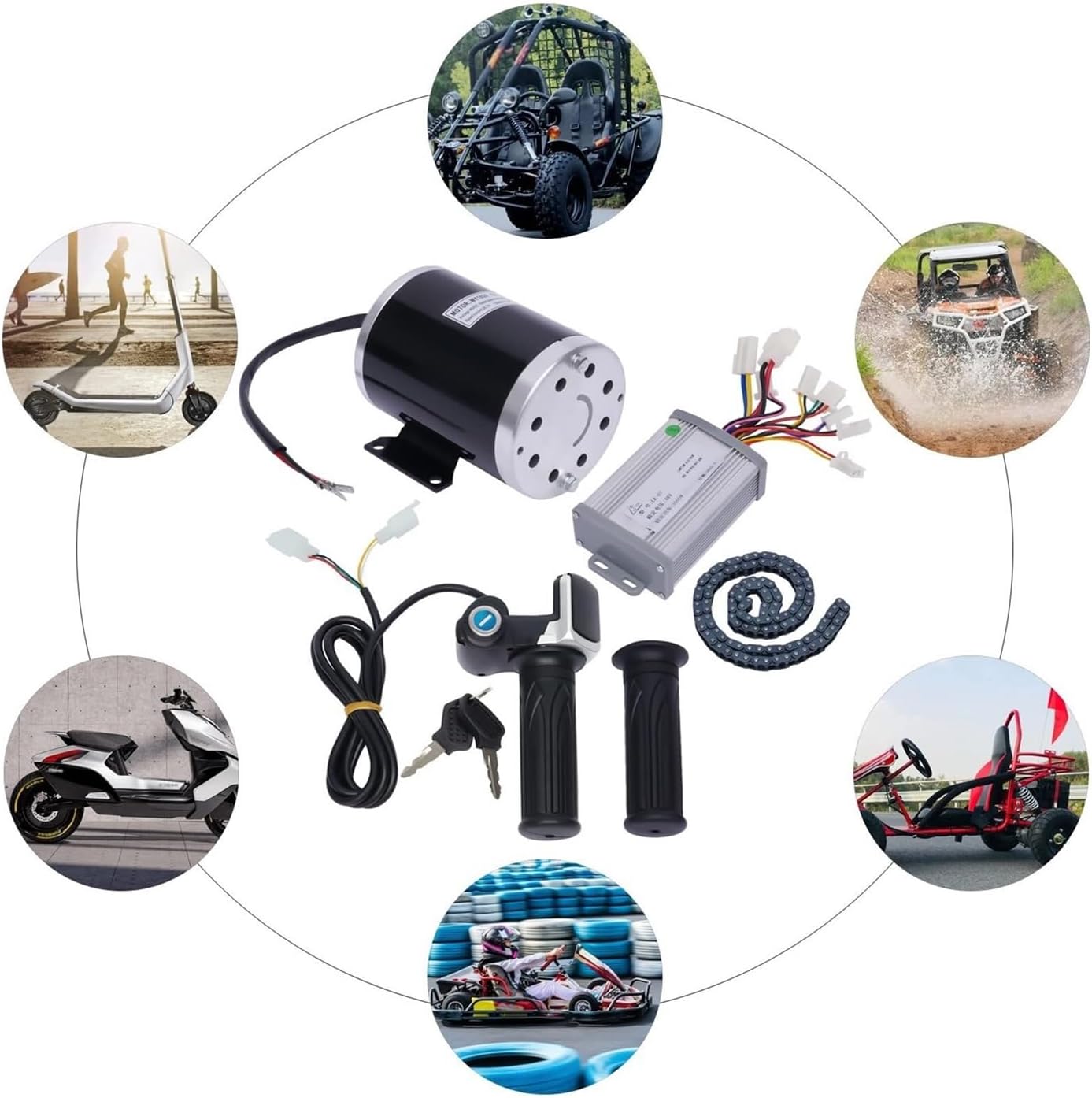 48V 1000W Electric Bicycle Conversion Kit with Controller 3 Speed Gears L2225