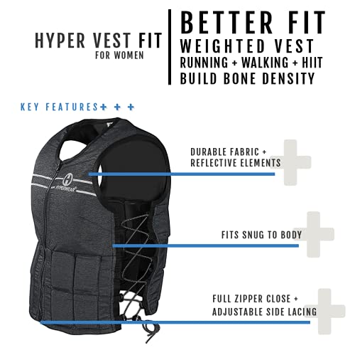 Women Weighted Vest Adjustable up to 10 lbs T558