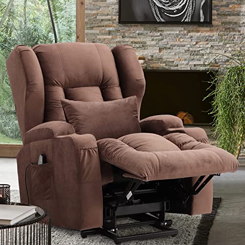 Overstuffed Power Lift Recliner Chair with Massage and Heating M385