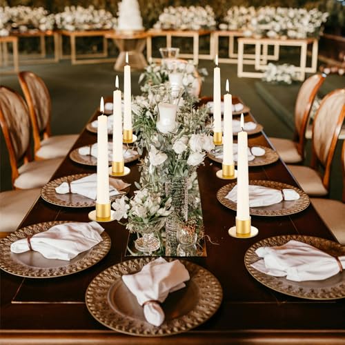 36 Pcs Gold Metal Taper Candle Holders D39541