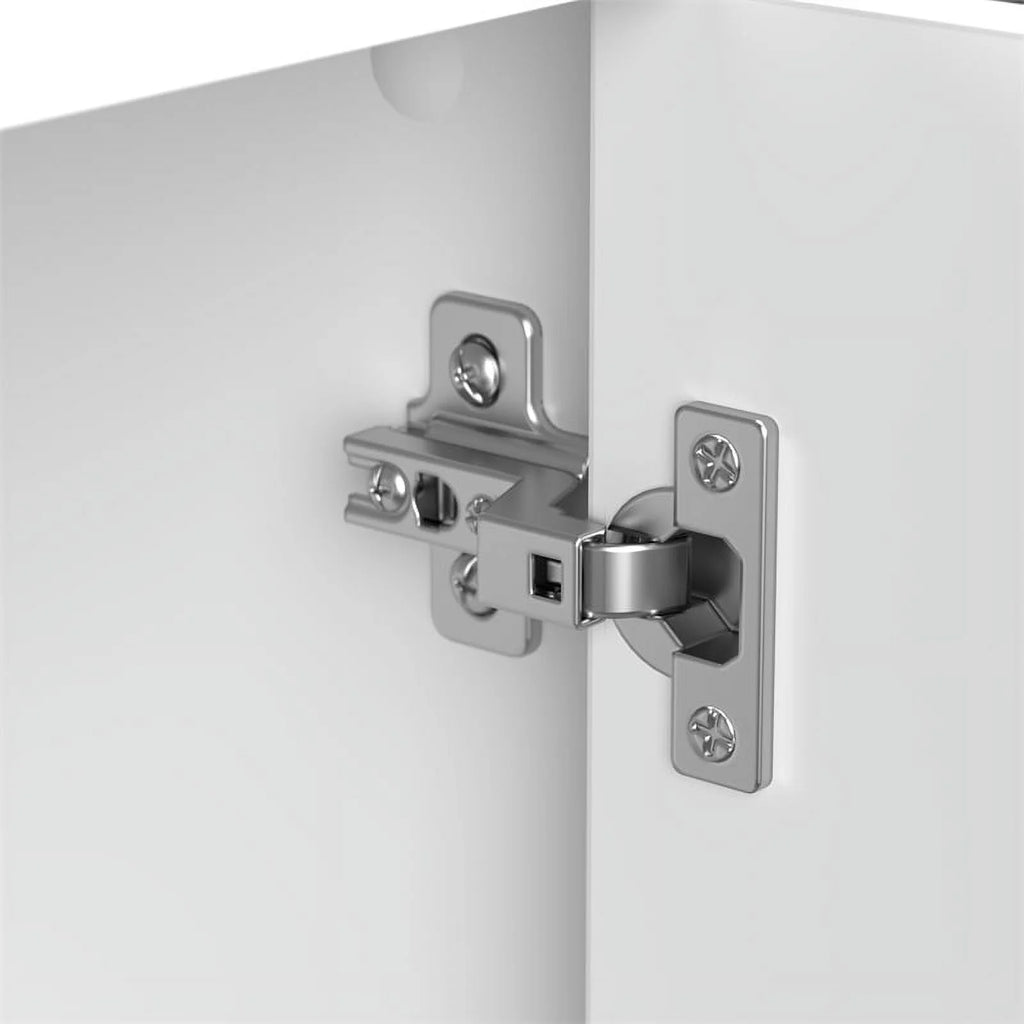 Pure White Engineered Wood Cubicle Storage Set N9421