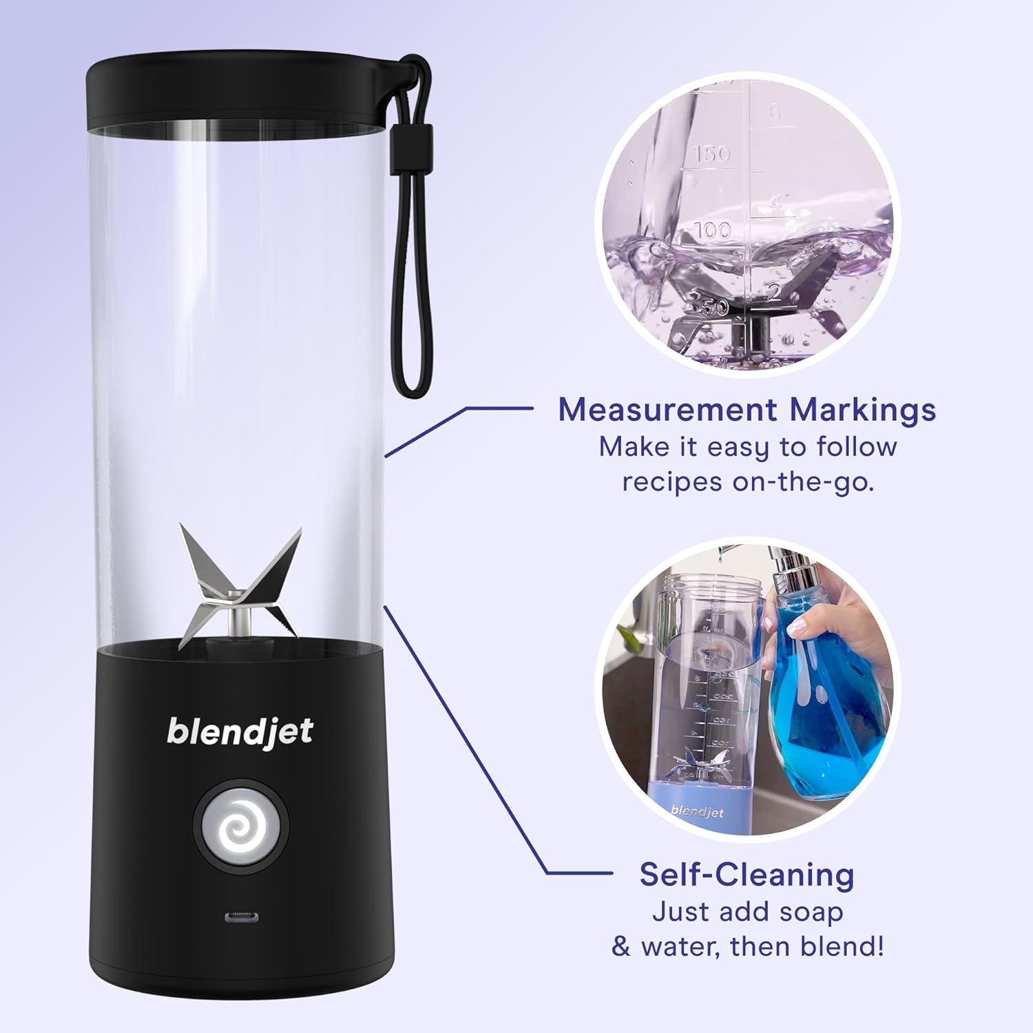 Purple 16oz Cordless Personal Blender Y8096